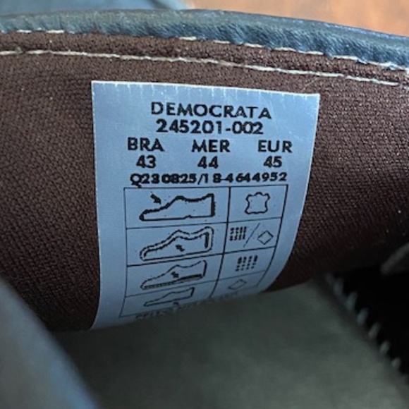 Democrata Brazil Mens Casual Navy Blue Leather Shoes Size 11.5 - Picture 10 of 11